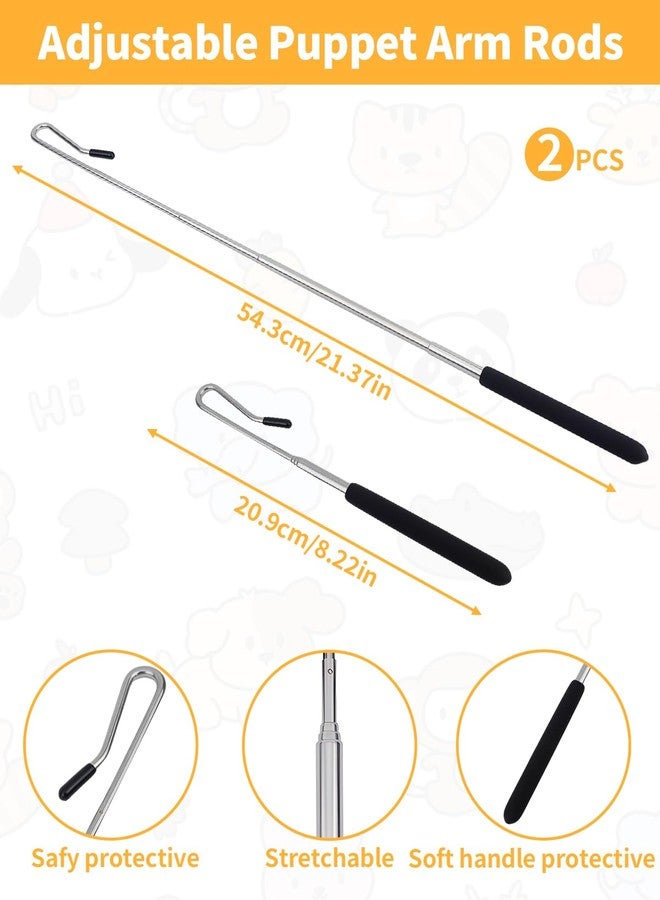 Aecsze 2 PCS Adjustable Puppet Handles Arm Control Rod, Arm Control Metal Rod Accessory for Puppets, for Small, Large Puppets, Full Body Puppet Accessrioes - Image 2